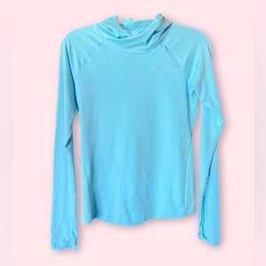 Nike Running Dri Fit Women’s x-Small long sleeve Athletic Hoodie Pullover Blue